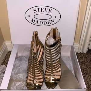 Metallic Gold Steve Madden Heels
